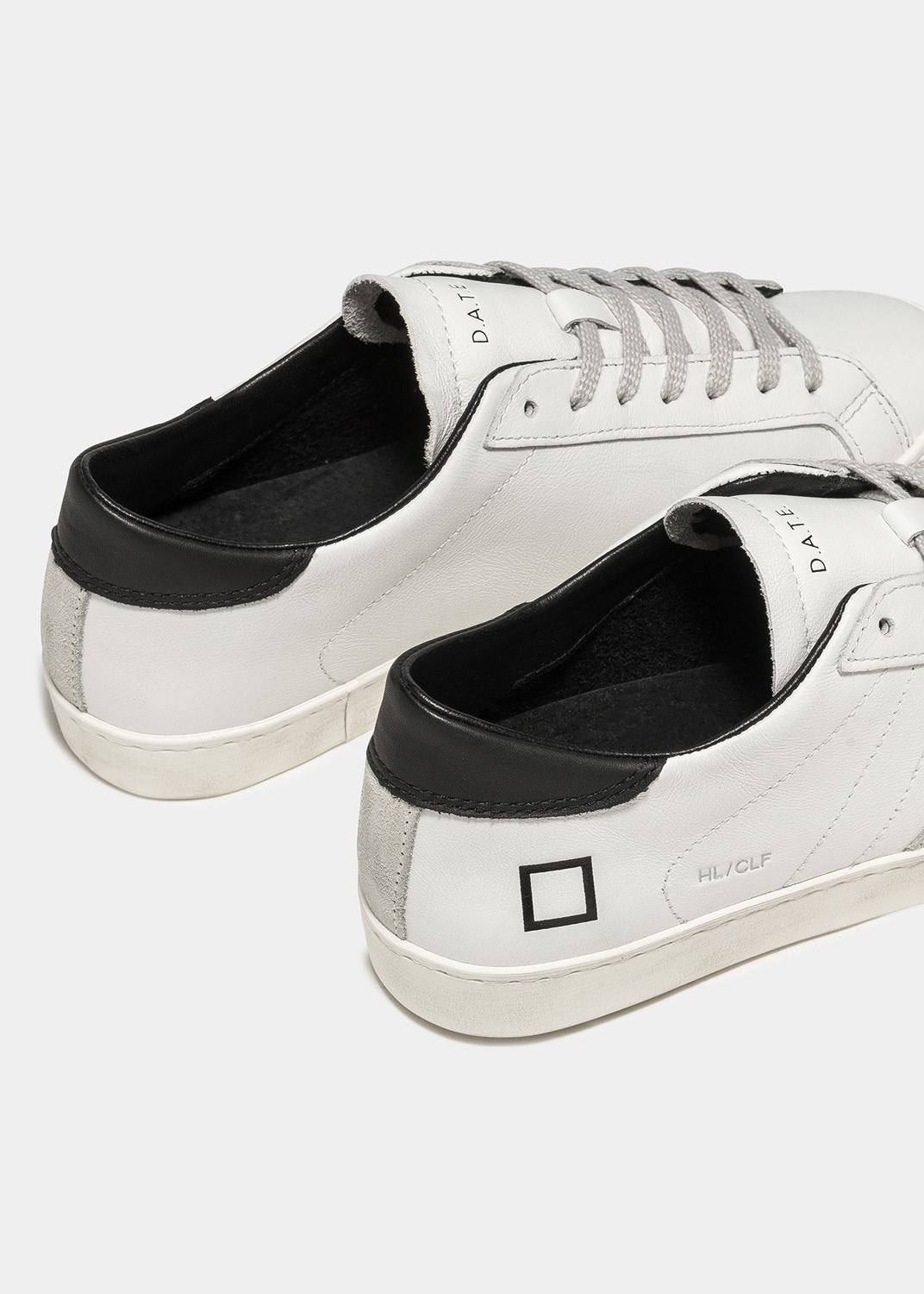 D.A.T.E. Sneakers Donna HILL LOW CALF WHITE BLACK (5)