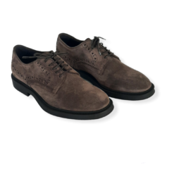 HUNDRED Scarpe Uomo M766-02 Derby Velour Ebano.