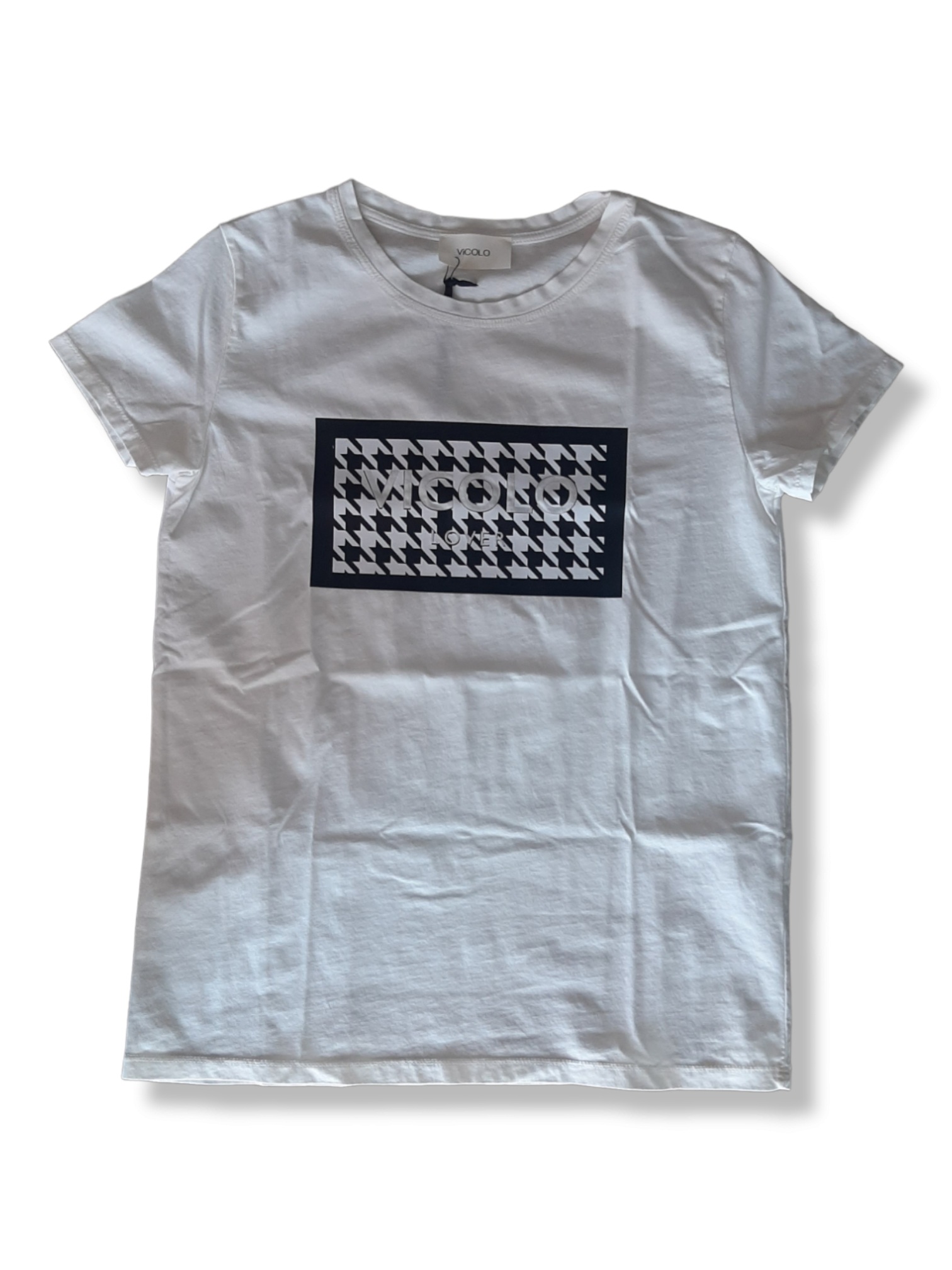 VICOLO T-Shirt Con Scritta Vicolo RZ0161 Bianco (1)
