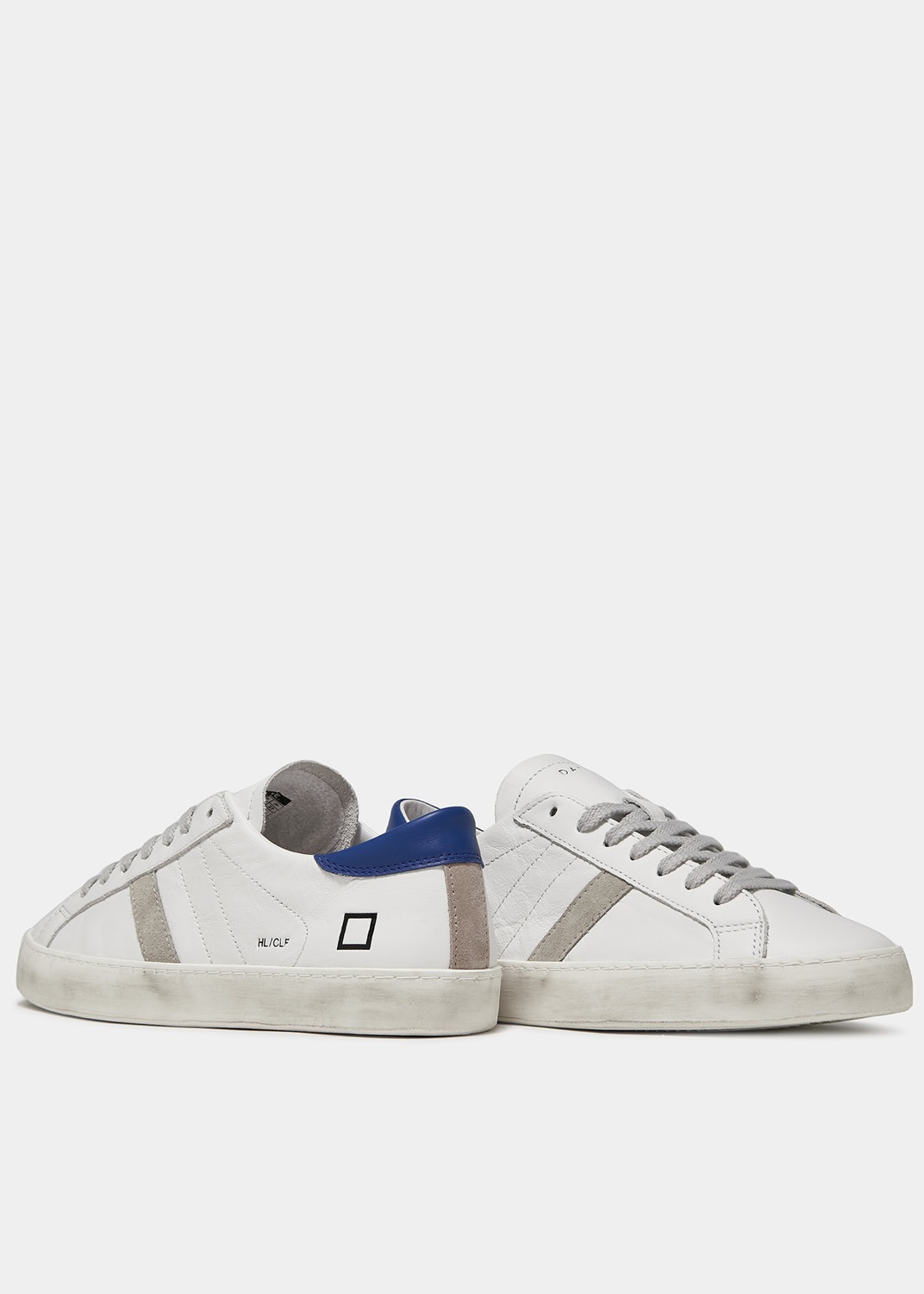 D.A.T.E. Sneakers Uomo HILL LOW CALF WHITE-BLUETTE (3)
