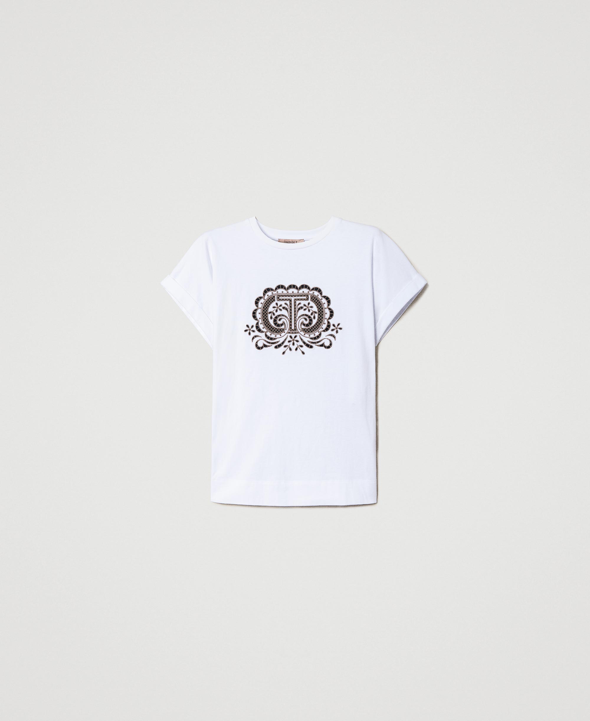 TWINSET T-Shirt 231TT2252 Bianco Ottico primavera estate 2023_5