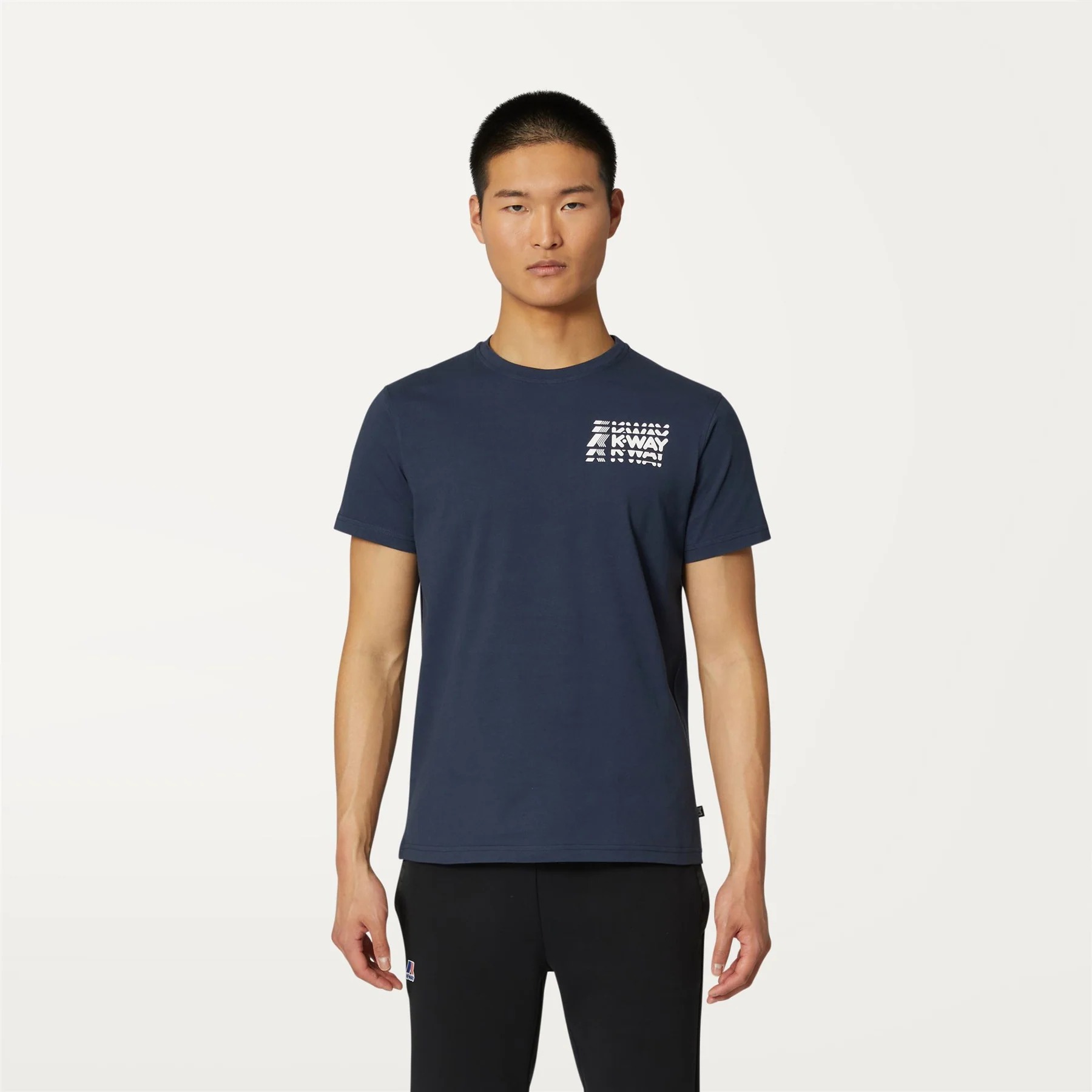 K-WAY T-Shirt Uomo ODOM MULTIPLE LETTERING K4127ZW Blue Depht K89 (3)