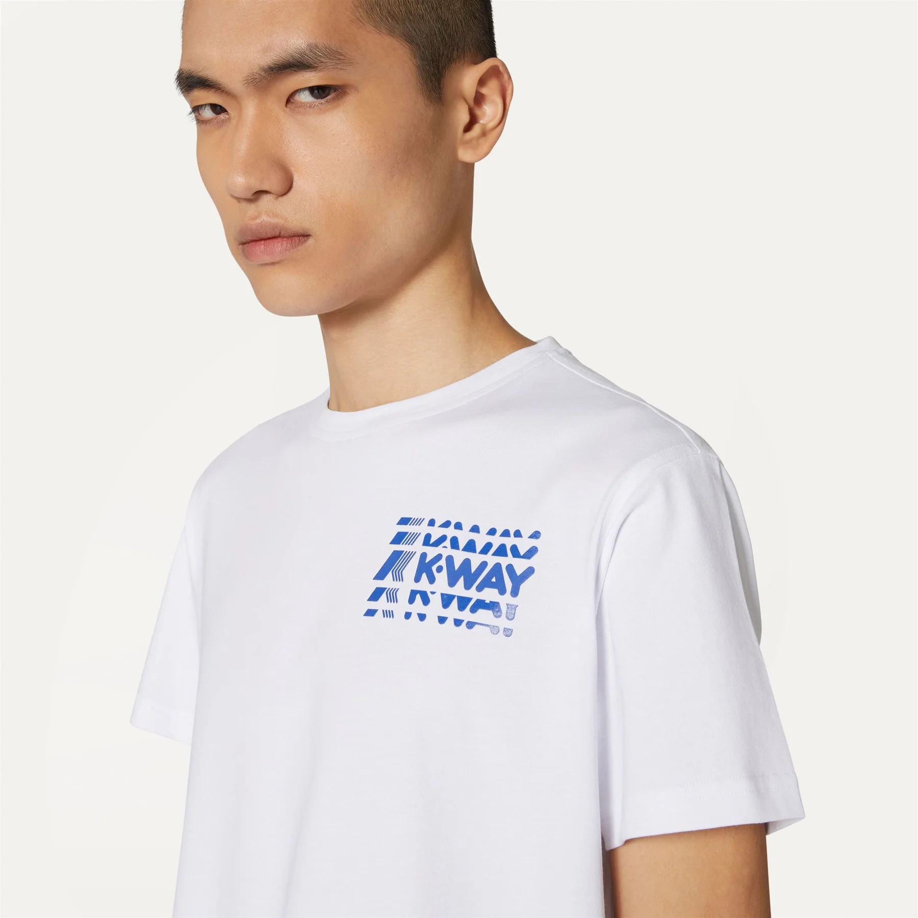 K-WAY T-Shirt Uomo ODOM MULTIPLE LETTERING K4127ZW White 001 (5)