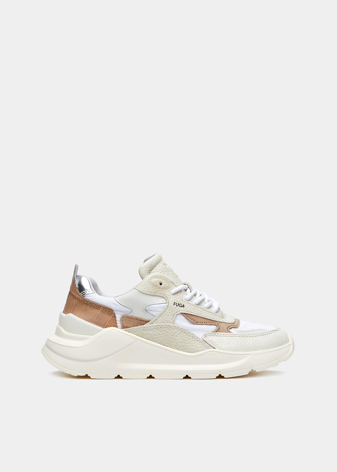 D.A.T.E. Sneakers Donna FUGA NATURAL White - Voglino Abbigliamento