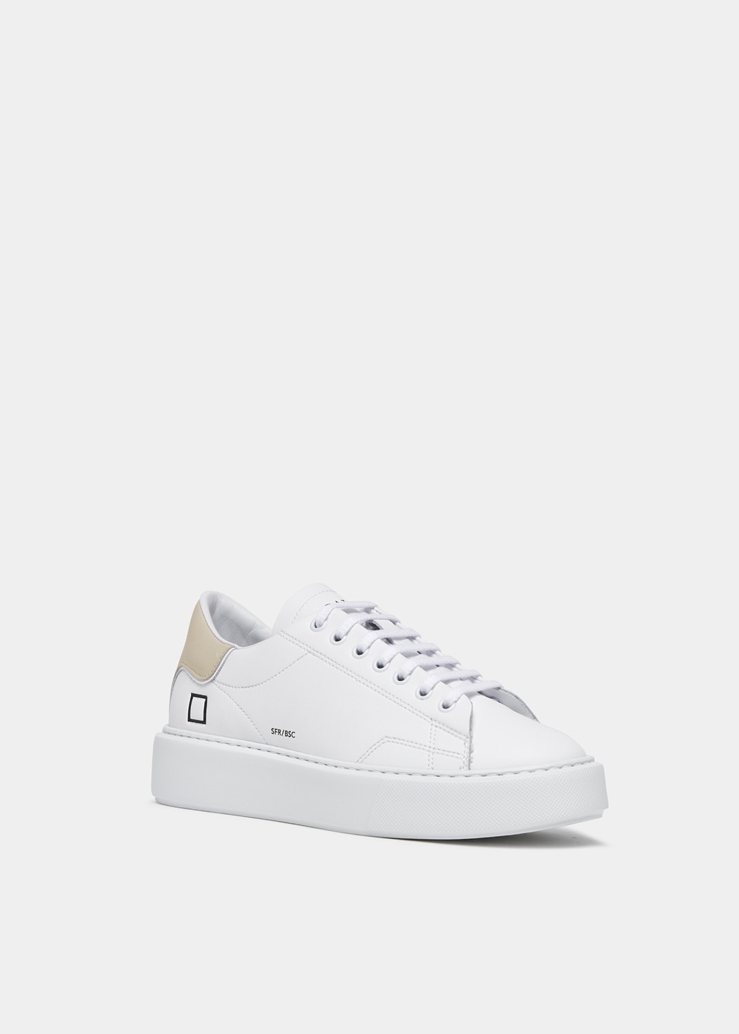 D.A.T.E. Sneakers Donna SFERA BASIC White Beige (4)