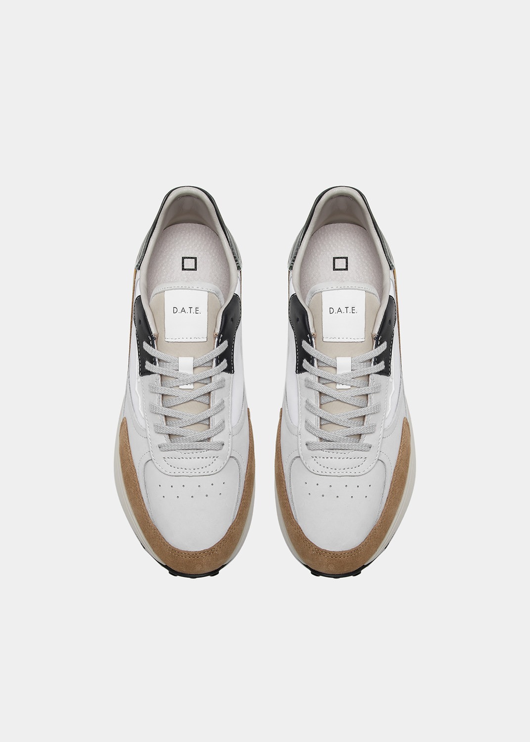 D.A.T.E. Sneakers Uomo LAMPO NYLON White-Beige (5)