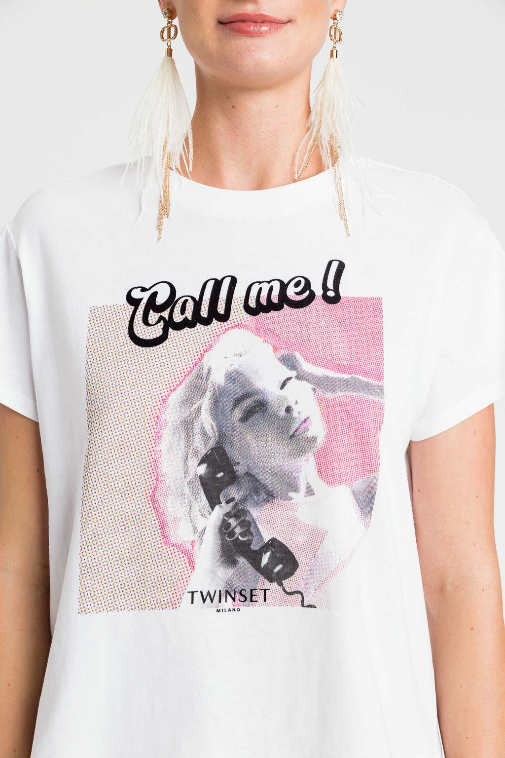 TWINSET T-Shirt 232TP2382 Bianco Ottico (3)