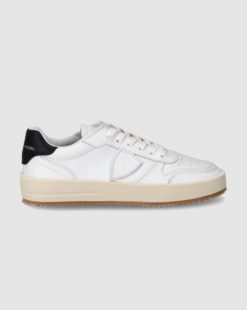 PHILIPPE MODEL Sneakers Donna NICE LOW WOMAN VNLD V002 Veau Blanc Noir