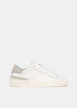 D.A.T.E. Sneakers Donna SONICA CALF WHITE-BEIGE
