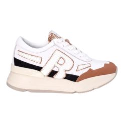 RUCOLINE Sneakers Donna R Evolve 4437 Soft Box Snake Bianco Cuoio