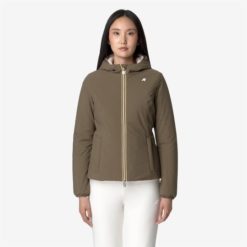K-WAY Giubbini Donna LILY ST WARM DOUBLE K6128TW BROWN G-PINK T AUE