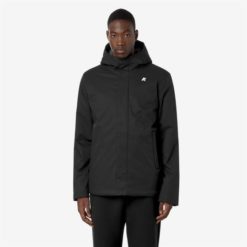 K-WAY Giubbino Uomo JACKO TWILL MARMOTTA K8133DW BLACK P BLUE A AL8