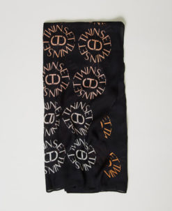 TWINSET Kefia 242TA4090 Stampa Multicolor Oval T Nero
