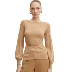 TWINSET Maglia 242TP3590 Sandy Brown