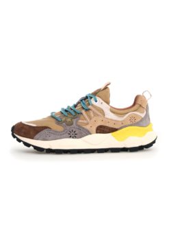 FLOWER MOUNTAIN Sneakers Uomo YAMANO 3 MAN SUEDE/NYLON RIPSTOP Col. BROWN GREY