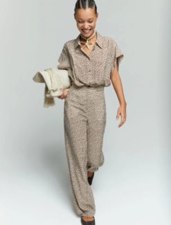 I BLUES Pantalone Donna VIRTUS Latte Pois