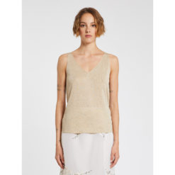 I BLUES Top Canotta Donna SALEP Miele Lurex