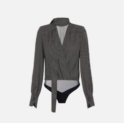 ELISABETTA FRANCHI Camicia a body CB00853E2 Burro Nero