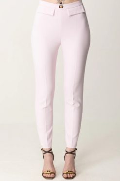ELISABETTA FRANCHI Pantalone  in Crepe PA07751E2 Quarzo