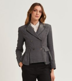 ALESSIA SANTI Giacca Gessato 511SD35023 Calamita