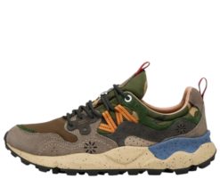 FLOWER MOUNTAIN Sneakers Uomo YAMANO 3 MAN SUEDE/NYLON  Col. DARK GREY ANTHRACITE BLACK