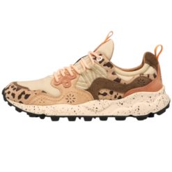 FLOWER MOUNTAIN Sneakers Donna YAMANO 3 UNI SUEDE/PRINT NYLON  Col. BEIGE MILK LIGHT BROWN