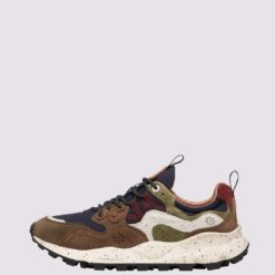 FLOWER MOUNTAIN Sneakers Uomo YAMANO 3 MAN SUEDE/NYLON  Col. BROWN NAVY