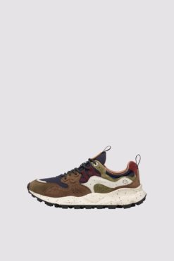 FLOWER MOUNTAIN Sneakers Uomo YAMANO 3 MAN SUEDE/NYLON  Col. BROWN NAVY