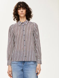 I BLUES Camicia Donna VULCANO Righe Bordeaux