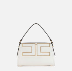 ELISABETTA FRANCHI Borsa Tote piccola con logo BS36A56E2 Milk
