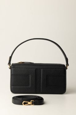 ELISABETTA FRANCHI Borsa a spalla con logo BS55A56E2 Nero