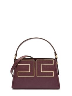ELISABETTA FRANCHI Borsa Tote piccola con logo BS36A56E2 Merlot