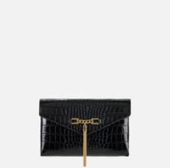 ELISABETTA FRANCHI Borsa Tracolla con catena groumette BS56A57E2 Nero