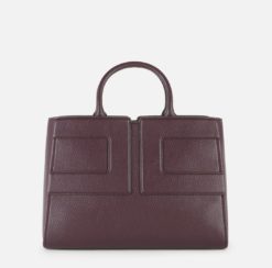 ELISABETTA FRANCHI Borsa tote grande con logo BS34A56E2 Merlot