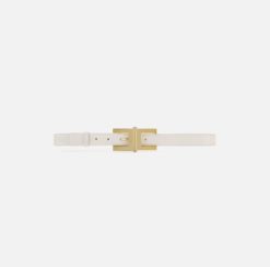 ELISABETTA FRANCHI Cintura con fibbia logo CT57S57E2 Milk