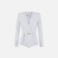 ELISABETTA FRANCHI Giacca in crepe leggero con cintura GI16657E2 Stralight