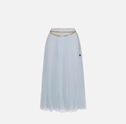 ELISABETTA FRANCHI Gonna in tulle con cintura gioiello GO15057E2 Starlight