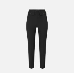 ELISABETTA FRANCHI Pantaloni in doppio crepe PA12056E2 Nero
