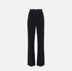 ELISABETTA FRANCHI Pantaloni in crepe con dettagli smoking PA12656E2 Nero