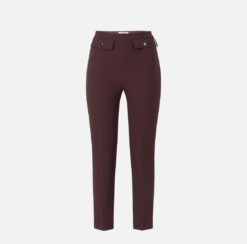 ELISABETTA FRANCHI Pantaloni in doppio crepe PA12056E2 Merlot