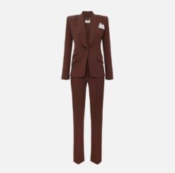 ELISABETTA FRANCHI Tailleur in crepe TP00156E2 Coffee