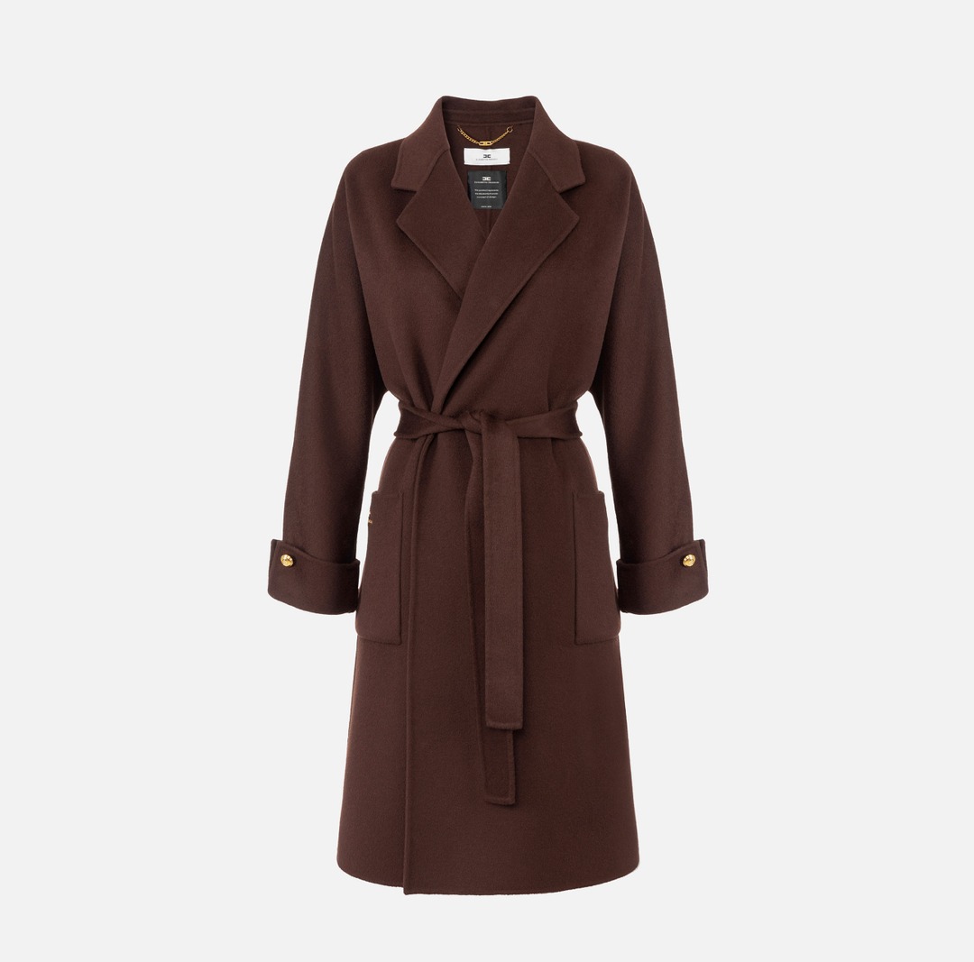 ELISABETTA FRANCHI _Cappotto _CP68D56E2_ Coffee (1)