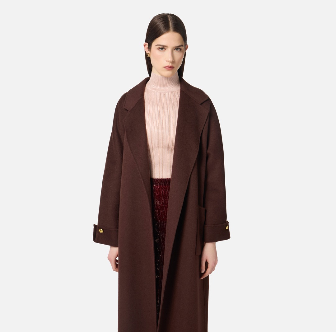 ELISABETTA FRANCHI _Cappotto _CP68D56E2_ Coffee (4)