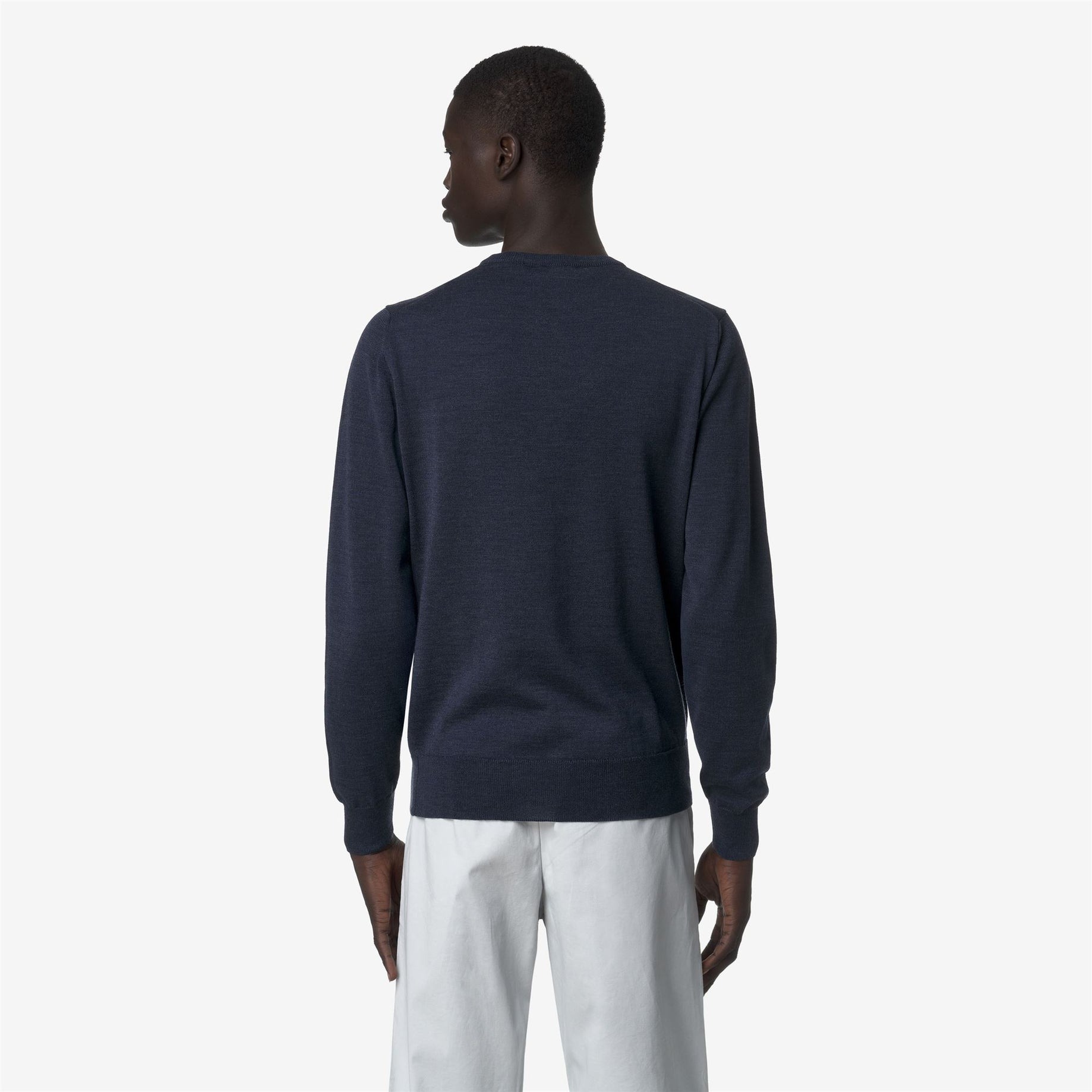 K-WAY Maglia Uomo SEBASTIEN MERINO K2142EW BLUE FADED MEL KA8 (2)