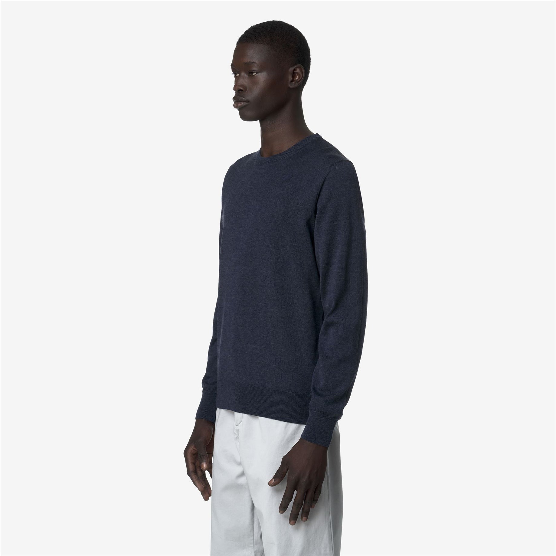 K-WAY Maglia Uomo SEBASTIEN MERINO K2142EW BLUE FADED MEL KA8 (3)