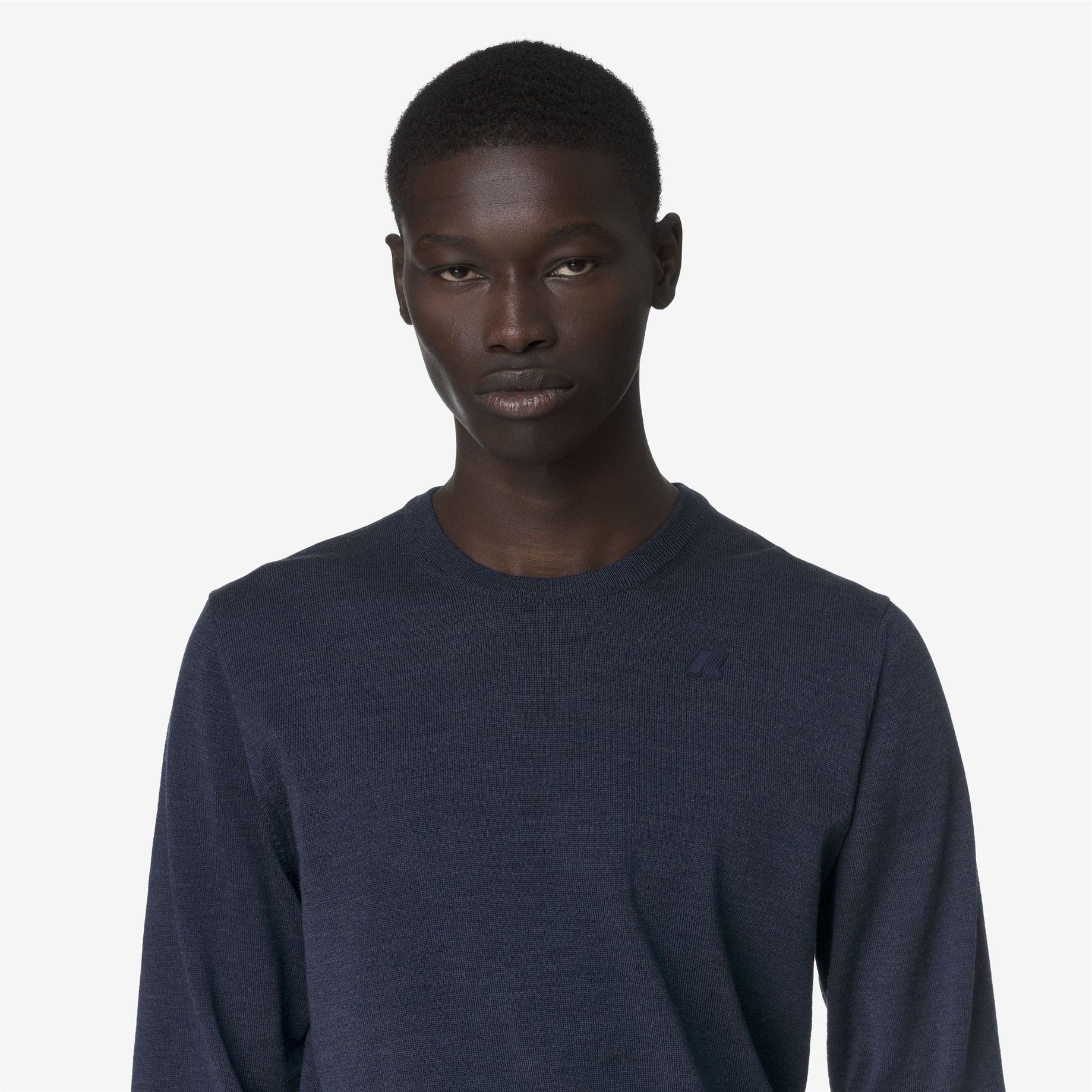 K-WAY Maglia Uomo SEBASTIEN MERINO K2142EW BLUE FADED MEL KA8 (5)