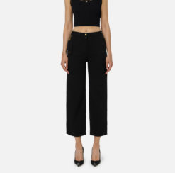 ELISABETTA FRANCHI Jeans in drill di cotone PJ04D56E2 Nero