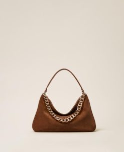 TWINSET  Borsa Tracolla Liliane Suede 252TB7162 Cuoio