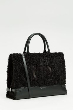 TWINSET  Borsa Tote Tessuto 252TB7330 Nero