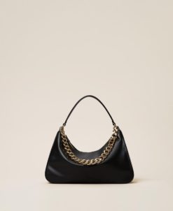 TWINSET  Borsa Tracolla Liliane Pelle 999TB7010 Nero Oro